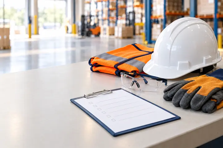 Hard hat and safety gear for workplace health